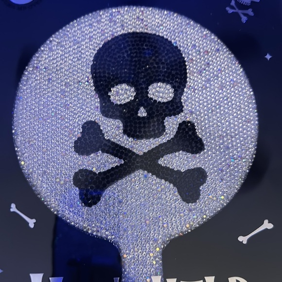 New Halloween skull handheld bling mirror💀☠️💀☠️💎💎💎 - Picture 3 of 7